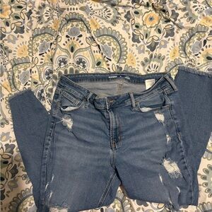 Old Navy Light Blue Distressed Skinny Jeans